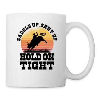 Rodeo Western Cowboy Wilder Westen Retro Pferd - Tasse - Weiß - Rechts
