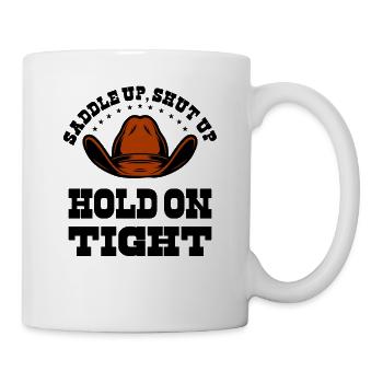 Rodeo Western Cowboy Wilder Westen Retro Pferd - Tasse - Weiß - Rechts