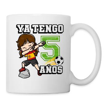 Football girl c’est mon 5 ans espagnol - Mug blanc - blanc - Droite