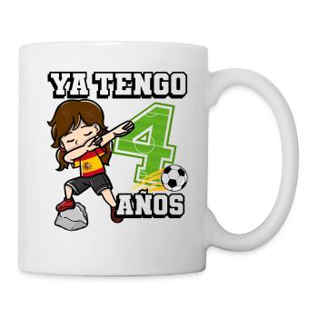 Football girl c’est mon 8ème anniversaire espagnol - Mug blanc - blanc - Droite
