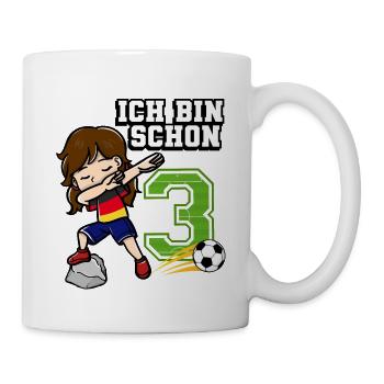 Football Girl J’ai déjà 3 ans - Mug blanc - blanc - Droite