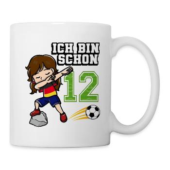 Football Girl I'm already 12 birthday - Mug - white - Right