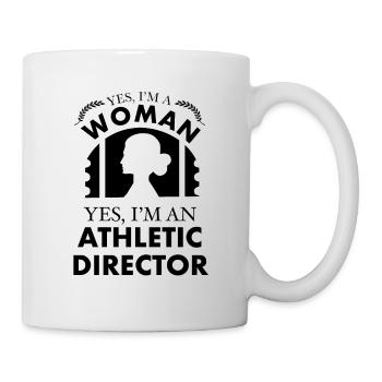 Strong woman athletic Director for women’s day - Mug - white - Right