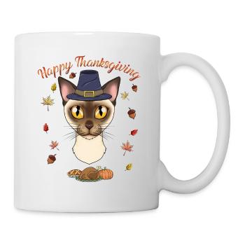 Amoureux des chats birmans I Happy Thanksgiving - Mug blanc - blanc - Droite