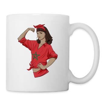 Moroccan Girl Unbreakable I Moroccan Heritage I - Tasse - Weiß - Rechts