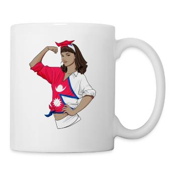 Fille népalaise Incassable I Héritage népalais I - Mug blanc - blanc - Droite