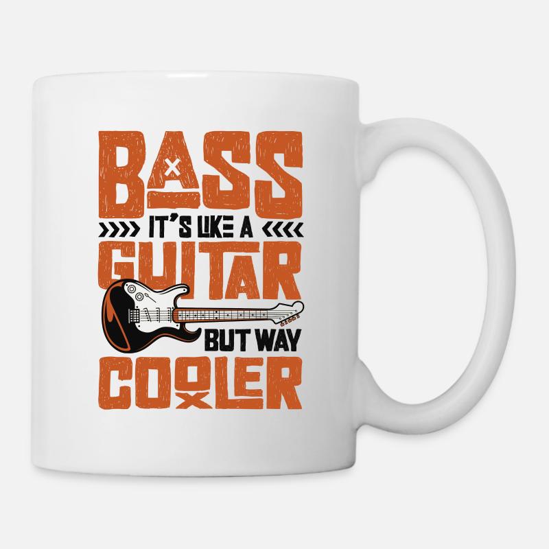 Basse C’est comme une guitare mais une guitare basse cool - Mug blanc - blanc