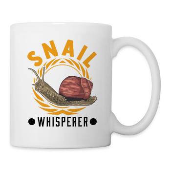 Schnecken Flüsterer Snail Whisperer - Tasse - Weiß - Rechts