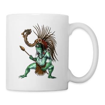 Aztekischer Kriegergott Cueyatl - Tasse - Weiß - Rechts