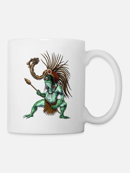 Aztekischer Kriegergott Cueyatl - Tasse - Weiß