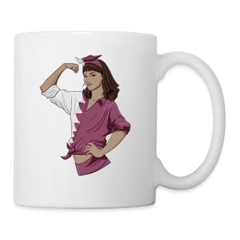 Arab Girl Unbreakable I Arab Heritage I Qatar Flag - Tasse - Weiß - Rechts