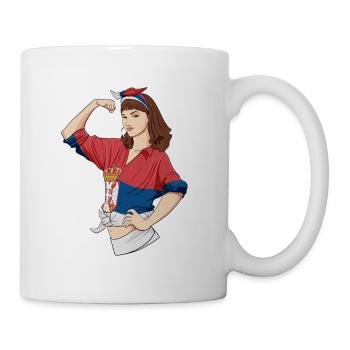 Fille serbe incassable I Héritage serbe I - Mug blanc - blanc - Droite