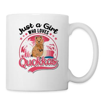Quokka Girl Kangourou à queue courte - Mug blanc - blanc - Droite