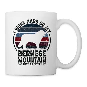 Arbeit Hart - Retro Bernse Mountain - Mug - white - Right