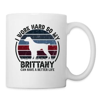 Travailler dur - Retro Brittany - Mug blanc - blanc - Droite