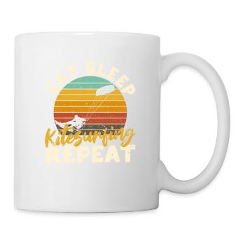 Eat Sleep Kitesurfing Repeat Funny Kite Surfer - Mug - white - Right