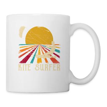 Kite Surfer Vintage Kite Surfing Sport Retro Wind - Mug - white - Right