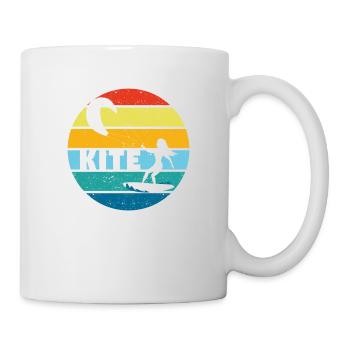 Kite Funny Kitesurfen Kiteboarding Windsurfen Kite - Tasse - Weiß - Rechts