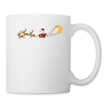 Kitesurfing Santa Claus Sleigh Reindeer - Mug - white - Right