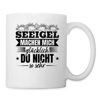 Seeigel machen mich glücklich Du nicht so sehr - Tasse - Weiß - Rechts