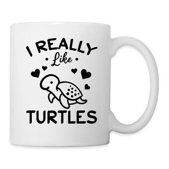 Cute Turtle Lovers - I Like Turtles - Mug - white - Right