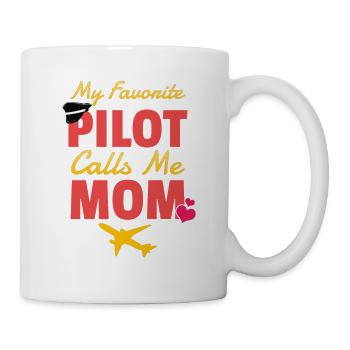 Airplane Pilot Fly Mother Son Child I Gift - Mug - white - Right