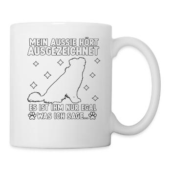 Freches Australian Shepherd Gassi Outfit Aussie - Tasse - Weiß - Rechts