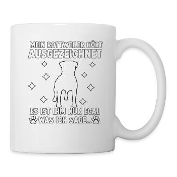 Rottweiler Hundeliebhaber Geschenk Rottweiler - Tasse - Weiß - Rechts