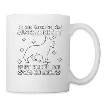 Freches Schäferhund Hunde Deutscher Schäferhund - Tasse - Weiß - Rechts