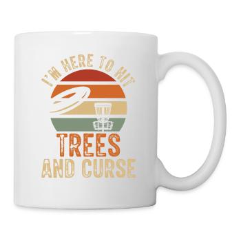 Je suis ici pour jouer à Trees Disc Golf Vintage Ultimate - Mug blanc - blanc - Droite