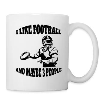 Footballfan American Football Footballtrainer - Tasse - Weiß - Rechts