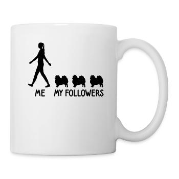 I My Followers Spitz Pomeranian Dog Breeder - Mug - white - Right