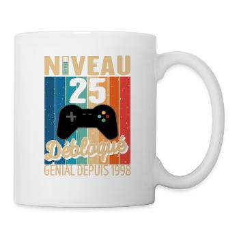25 Ans 1998 Anniversaire Cadeau Citation Gamer - Mug blanc - blanc - Droite