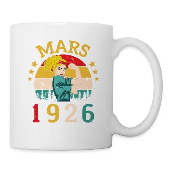 Mars 1926 Anniversaire Idée Cadeau Vintage 1926 - Mug blanc - blanc - Droite
