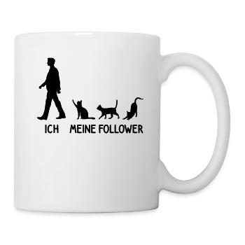 Ich Meine Follower Katzen Züchter Katze Kitten - Tasse - Weiß - Rechts