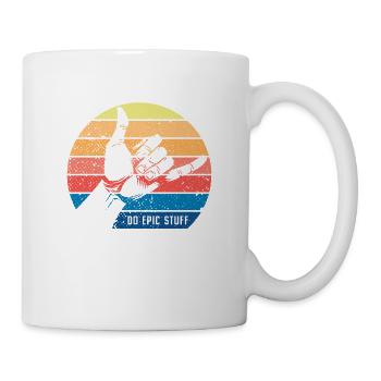Do Epic Stuff Surfer Surfing Shaka Windsurfer Surf - Tasse - Weiß - Rechts