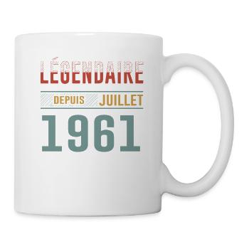 Légendaire Depuis Juillet 1961 Anniversaire Cadeau - Mug blanc - blanc - Droite