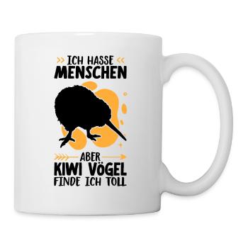 Kiwi Vögel finde ich toll Neuseeland - Tasse - Weiß - Rechts