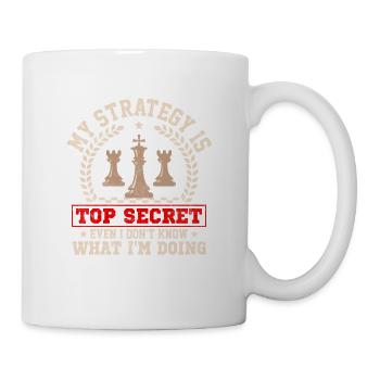 Ma stratégie est top secrète même si je ne sais pas ce que je sais - Mug blanc - blanc - Droite