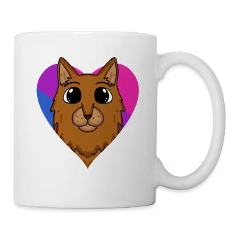 Cadeau de chat somalien bisexuel - Mug blanc - blanc - Droite