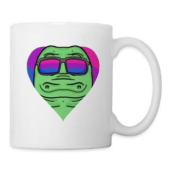 Bisexuell Krokodil Geschenk - Tasse - Weiß - Rechts
