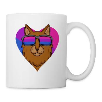 Cadeau de chat somalien bisexuel - Mug blanc - blanc - Droite