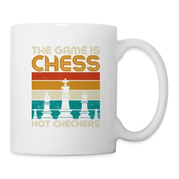 Le jeu est un joueur d’échecs et non de dames - Mug blanc - blanc - Droite