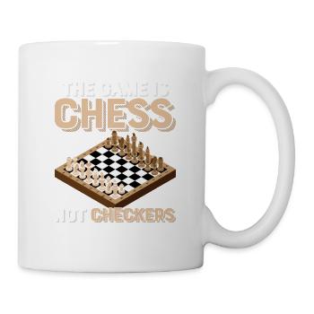 Le jeu est le jeu d’échecs pas le damier - Mug blanc - blanc - Droite