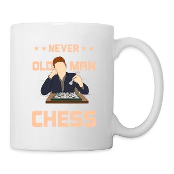Never Underestimate An Old Man Who Plays Chess Boa - Tasse - Weiß - Rechts