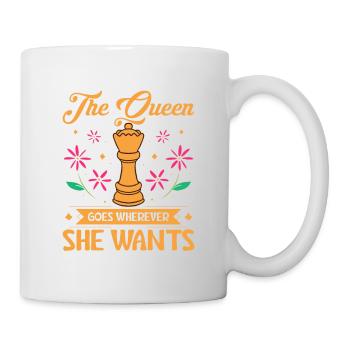 The Queen Goes Wherever She Wants Player - Tasse - Weiß - Rechts