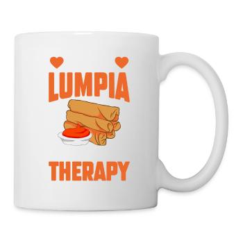 Eating Lumpia Is Better Than Therapy - Tasse - Weiß - Rechts