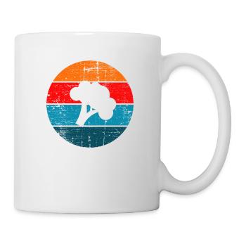 Broccoli Vegan Lover Retro Healthy Gift idea - Mug - white - Right