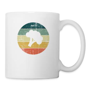 Broccoli Vegan Lover Retro Healthy Gift idea - Tasse - Weiß - Rechts