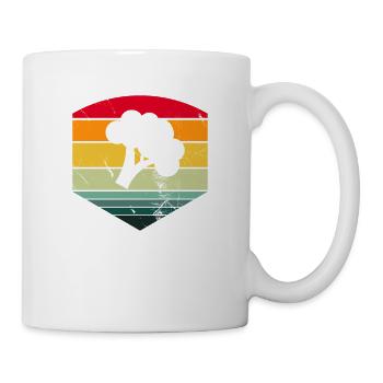 Broccoli Vegan Lover Retro Healthy Gift idea - Tasse - Weiß - Rechts